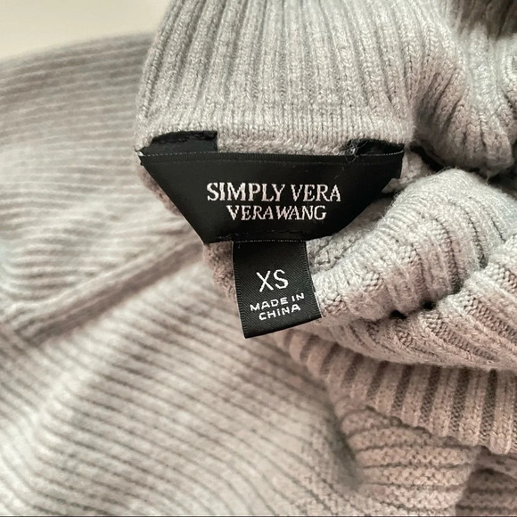 Simply Vera Vera Wang Women’s Side-Tie Ribbed Turtleneck Fall Winter Sweater - Picture 9 of 9